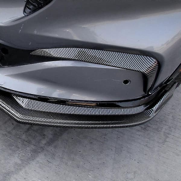 Bil Kulfiber Frontkofanger Splitter Spoilere Canard Luftkniv Surround Trim Til Mach-e 2020 2021
