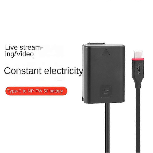 Np Fw50 -akkuhuijari tyyppi C - Ac-pw20 DC -kytkimeen Zv-e10 Ilce-5000 Ilce-5100 Ilce-6000 -kameralle