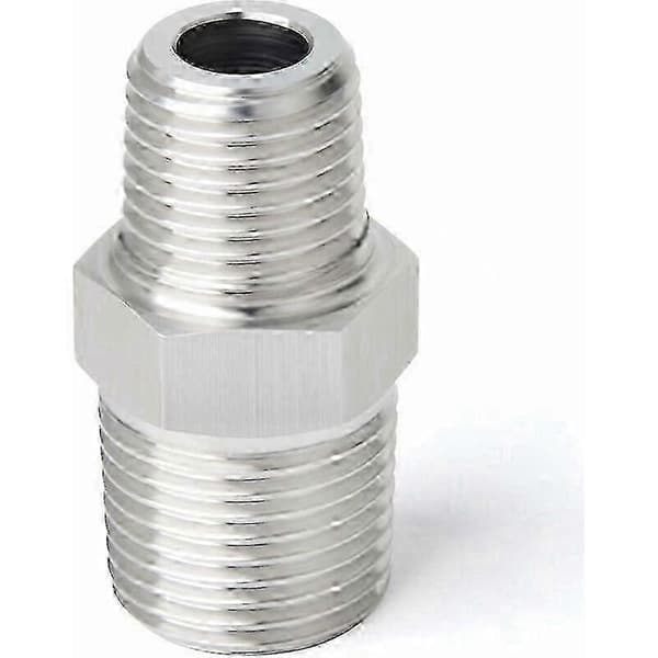 Sæt med 2 rustfri stål BSP han-reduceringsrørfittings