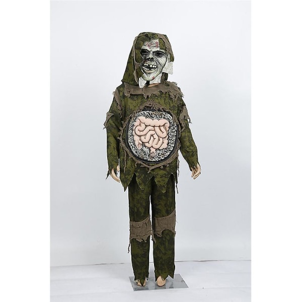 Carnival Cosplay Swamp Monster tjocktarm tunntarm Kostym Barnoutfit Halloween Set+ Mask Large intestine set M