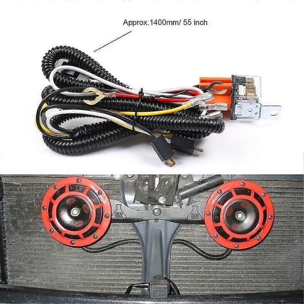 12v Horn Relæ Ledningsnet Kit Grillmontering Blast Tone Horn Ledningsnet Stik Til Bil Lastbil U