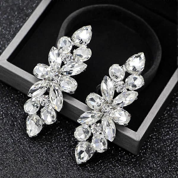 Motesko Spenne Rhinestone Sko Klips Sølv Legering DIY Sko Dekor Tilbehør for Bryllup Brud Kvinner