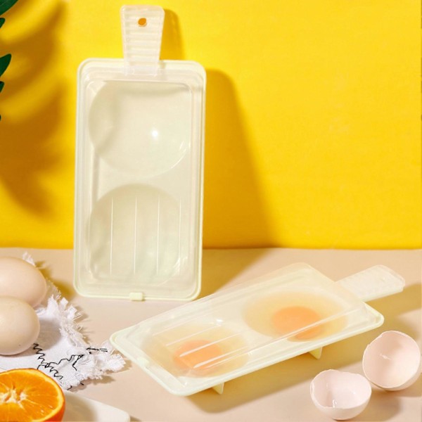 Äggkokare med 2 hålrum Kreativ Non-stick Lättviktig BPA-fri Äggpocherare Matlagningsaccessoarer