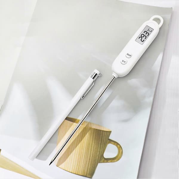 Matlagningstermometer LCD-skärm Direktavläsning Rostfritt Stål Digital Temperatursensor för Kök