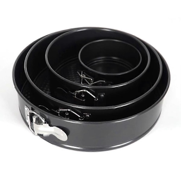 Non-stick Springform Bakformar 4 tum, 7 tum, 9 tum och 10 tum med lös botten, set om 4 för Cheesecake