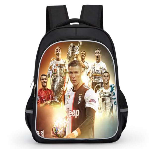 Messi Cristiano Ronaldo koululaukku alakouluikäiselle pojalle Juventus Ronaldo selkää säästävä reppu style 6