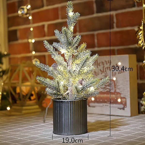 Flocking Kunstig Juletre Desktop Cedar Juletre B