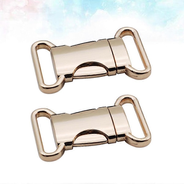 2st Slitstarka Zink Legering Spännen Skolväska Nedre Spännen Säkerhetsspännen (Typ A, Guld, Innerdiameter 25mm)