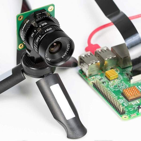 -mount Objektiv För Raspberry Pi Hq Kamera, 12mm Längd Med Manuellt Fokus Och Justerbar Bländare