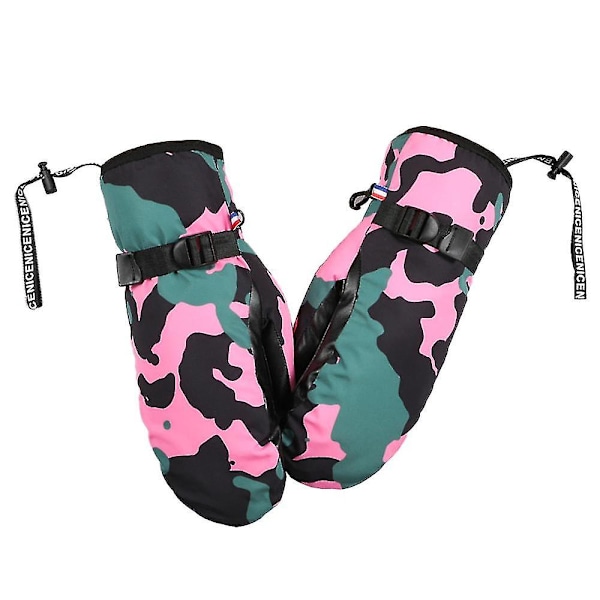 Lämpökäsineet Pyöräily Tuuli ja Kylmä Hiihto Rukkaset Pink