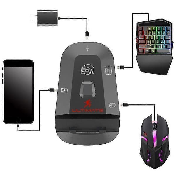 Pubg Mobile Gamepad Controller Usb Gaming Tangentbord Mus Konverterare För Ios 13.4 Android Till Pc Bluet