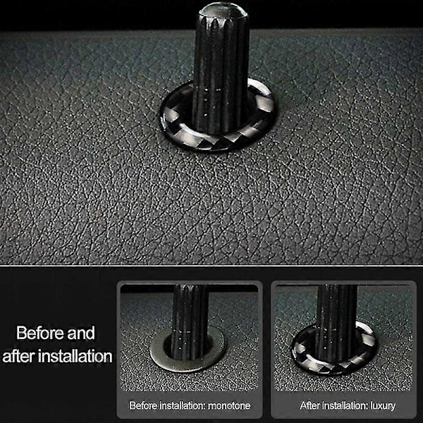 Bildørstift Trim, 4 stk. Kulfiber Dørlås Stift Dæk Trim Passer Til C-klasse W205 Glc C180 C200l C