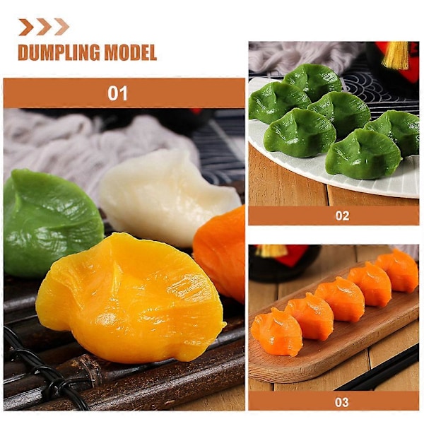 4 st Konstgjorda Dumplings Realistiska Dumplingmodeller Falska Dumpling Matmodeller