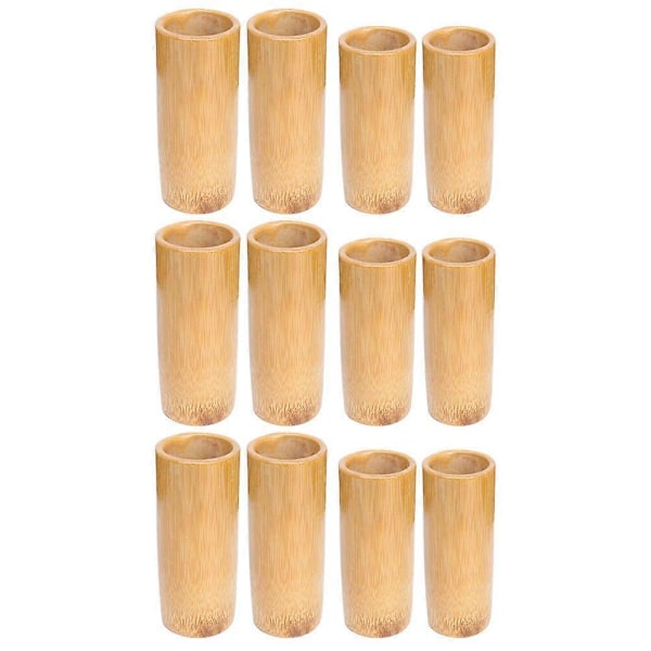 12 st Bambu Koppningsburkar Återanvändbara Koppningskoppar Massage Koppningsburkar Salong Koppningsverktyg
