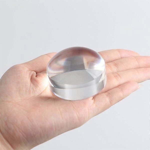 2 Tums Förstoringskupol - Bärbar Pappersvikt 8x Förstoringsglas Klar Läs hjälp Förstoringsglas Kupol