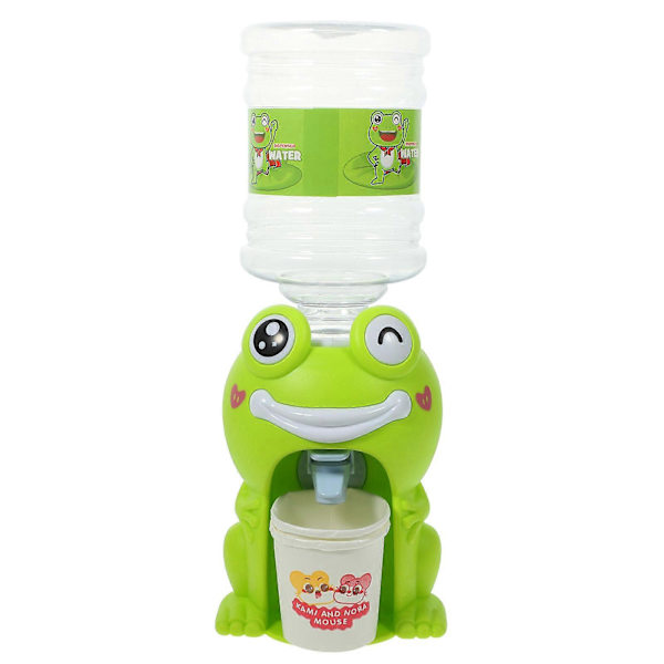 1 Set Mini Vattendispenser för Barn Dricksvattenmaskin Leksak för Hemmet (Grön)