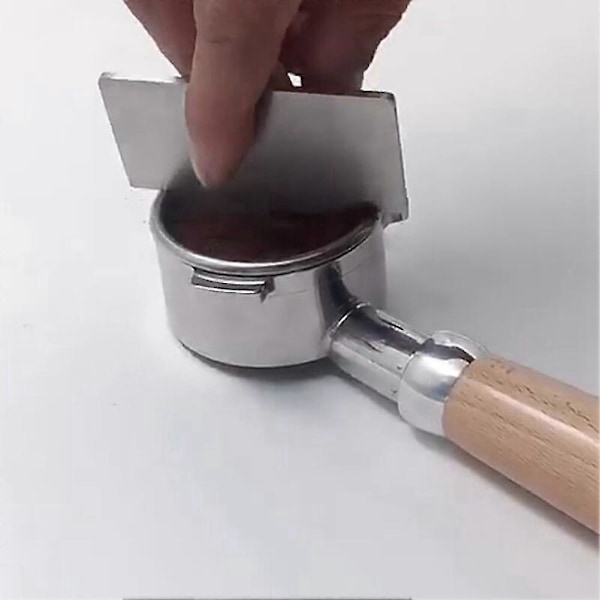 Kaffe Tamper 53mm Pulverskraber 304 Rustfrit Stål Kaffedispenser Kaffepulverskraber Kaffe