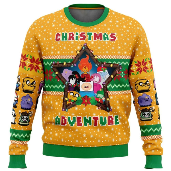 Äventyrstid Christmas Quest Ugly Christmas Sweatshirt Jultomten Pullover Oversized Höst Vinter Män Dam Sweatshirt style 3 2XL