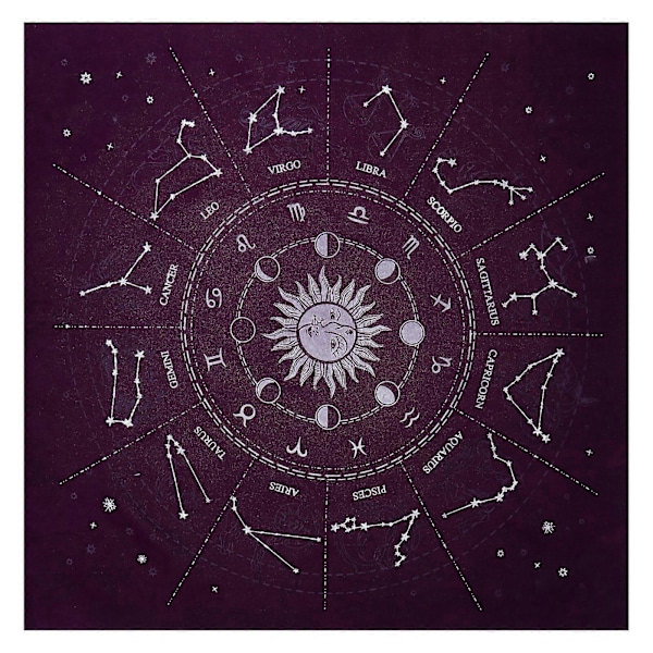 1 stk. Astrologi Tarot Spådomsdug Borddug Konstellationer Borddug