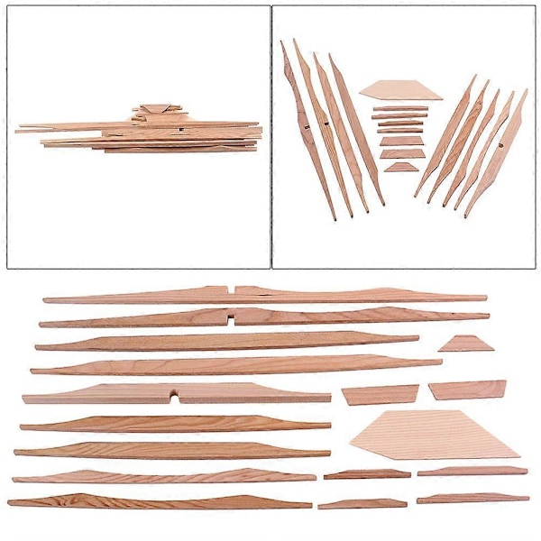 17 st 41 tum Sitkagran Ribb Trä Kit för Akustisk Gitarr Instrumentmakare DIY Tillbehör Delar GS307 Ljusbrun