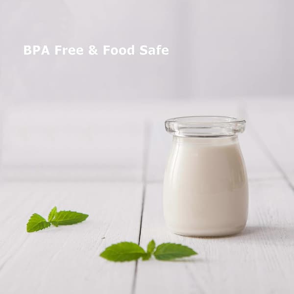 6 st 100 ml Yoghurtpudding Glasburkar Med Plastlock Mini Kopp Små Glasflaskor Desserter Dekorationer