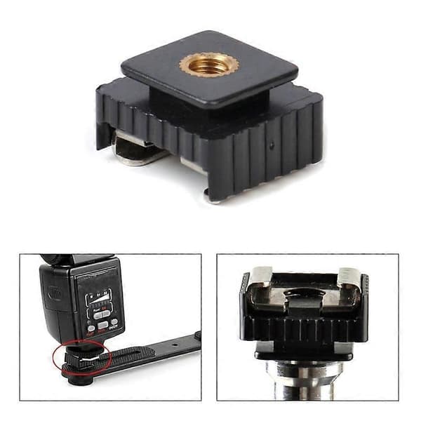 1/4 tomme Skrue Flash Kold Hot Shoe Mount Adapter til Speedight Studio Tripod