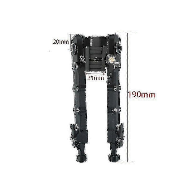 Aluminiumlegering V9 Stativ i ett stycke Justerbart Bipod Ställ Fäste Svart