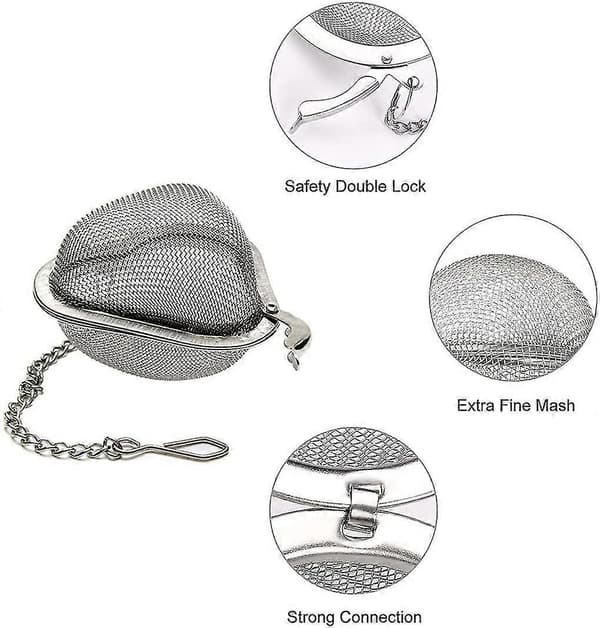 4 Styk Te Si, Te Kugler Rustfrit Stål Te Kugle Infuser, Genanvendelig