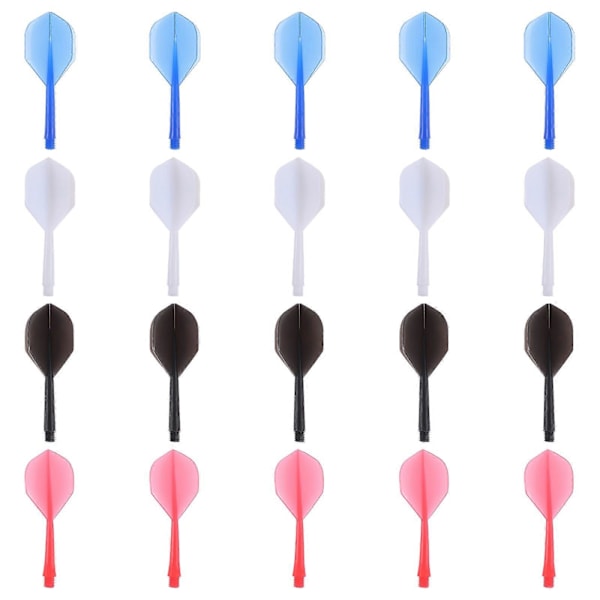 20 st Dart Flights Professionella Dart Tails Slitstarka Dart Flights Gängade Dart Tails