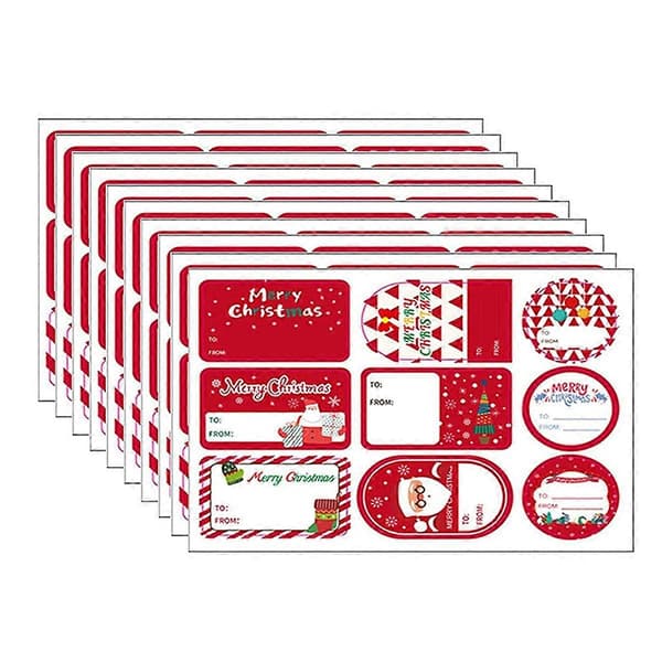 Julklappsetiketter, julklappsdekaler, julklappsnamnlappar