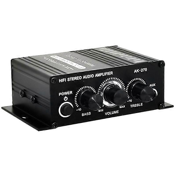 AK270 Audio Forstærker Høj Fidelitet Dobbelte Kanaler Bærbar 12V Lille Digital Forstærker til Daglig Brug