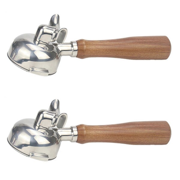2x 58mm Bottenlöst Filterhållare Portafilter för Espressomaskin Expobar Dubbel Mun Universal E61