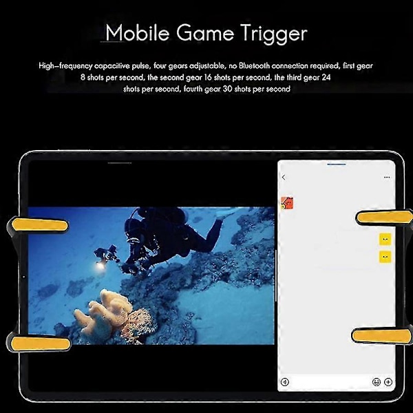 Seks Finger Til Ipad Pubg Controller Kapacitans Justerbar Mobilspil Trigger L1r1 Knap Gamepad