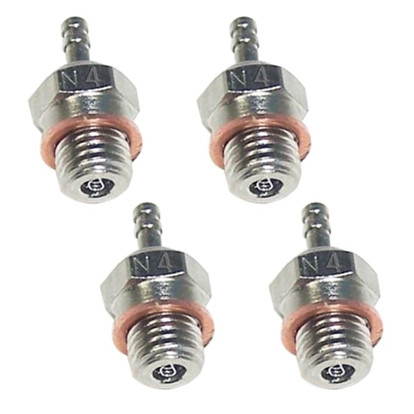 4x N4 Glødeplug Spark Til 70117 1/10 1/8 RC Buggy Truck Vertex Nitro Motor Dele