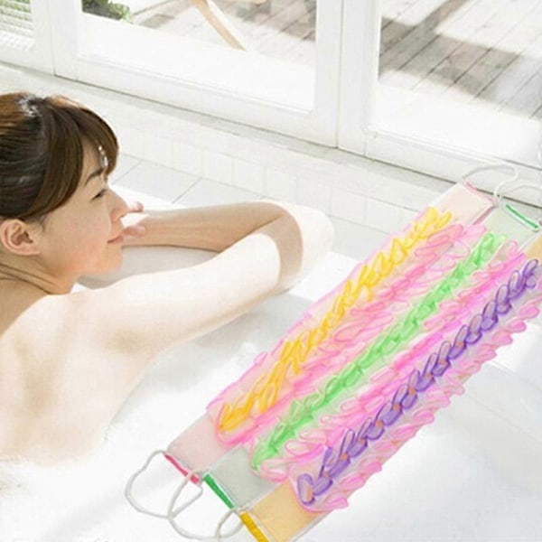 Blomst Ryggstropp Håndkle Baderom Bade Dusj Myk Loofah Kroppsskrubber Børste