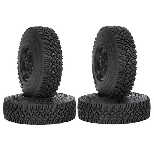 4 stk. 90 mm 1,55 Metal Bead Hjul Fælg Gummidæk Til 1/10 Rc Crawler Bil Axial Jr D90 Cc01,4