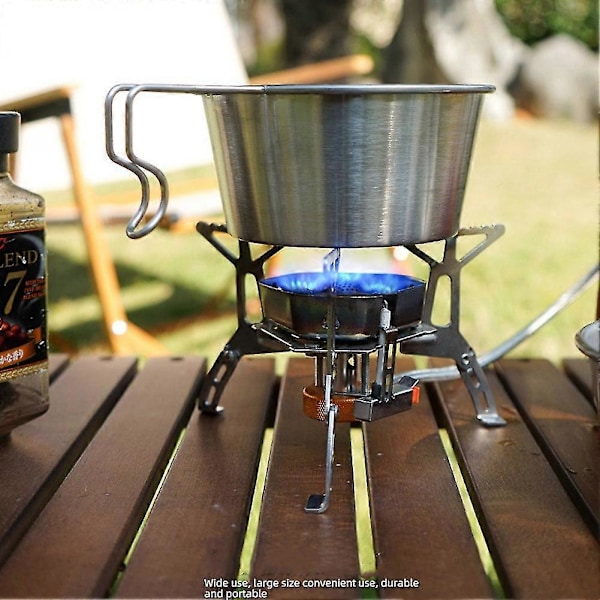600ml 304 Rostfri Stålskål Mugg För Utomhus Camping Utrustning Vandring Backpacking Rostfritt Stål