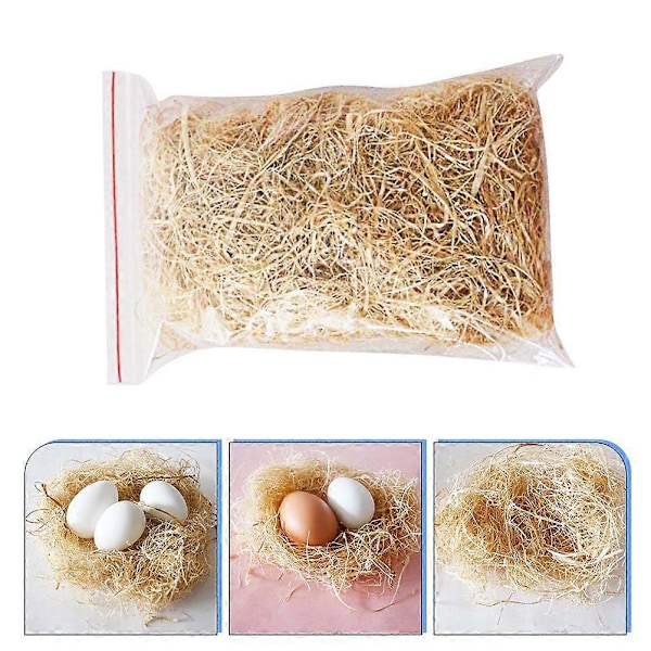 2 Påsar Korgfyllning Raffiapapper Krusat Papper för Förpackning Presentförpackningsfyllning