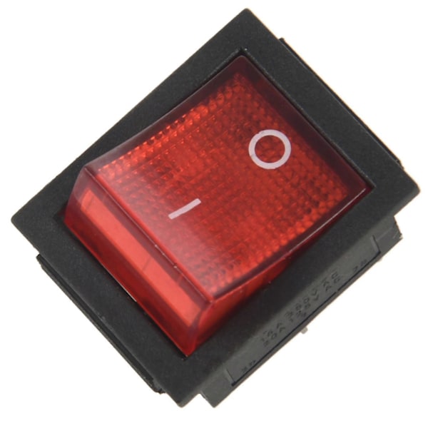 10x Röd Lampa 4-Pin Dpst På/Av Snäpp-In Vippströmbrytare 15a/250v 20a/125v Ac 28x22mm