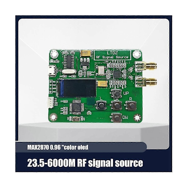 RF Signal Kilde 23.5-6000m Max2870 0.96 Tommers Farge OLED Seriell Port Kontroll