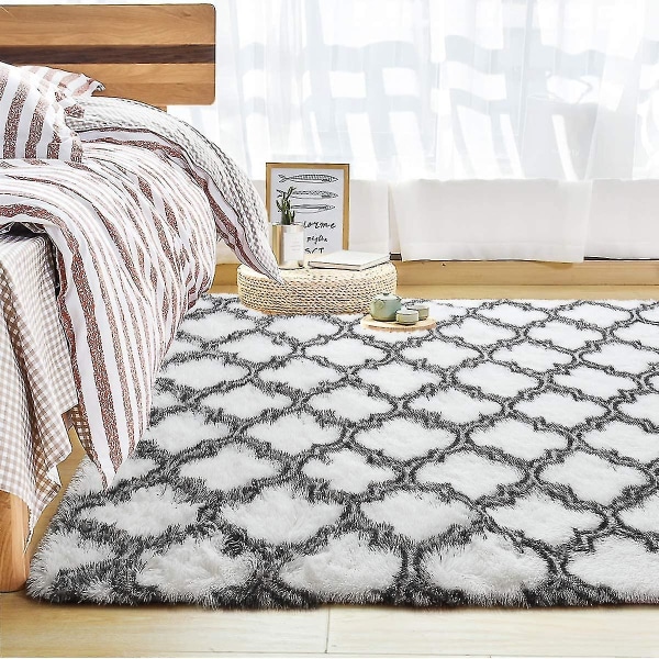 Tflycq Geometriska Mattor för Sovrum - 152 x 244 cm Luddig Ryamatta Modern Inomhus för Vardagsrum Flickor Pojkar Barnrum Studentrum Barnkammare Hem Semesterinredning Golv