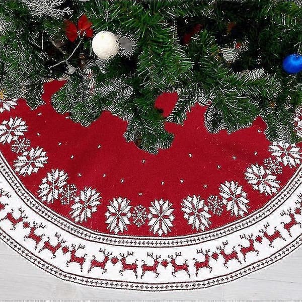 122 cm Stickad Akryl Julgransmatta