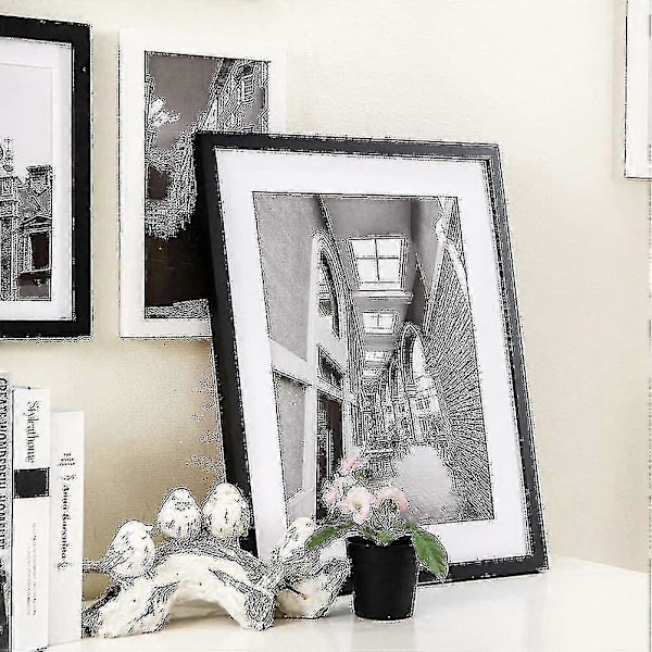 10 stycken bildpassepartouter, vita fotoramspassepartouter A4 bildpassepartouter för 6 x 8 tums bild