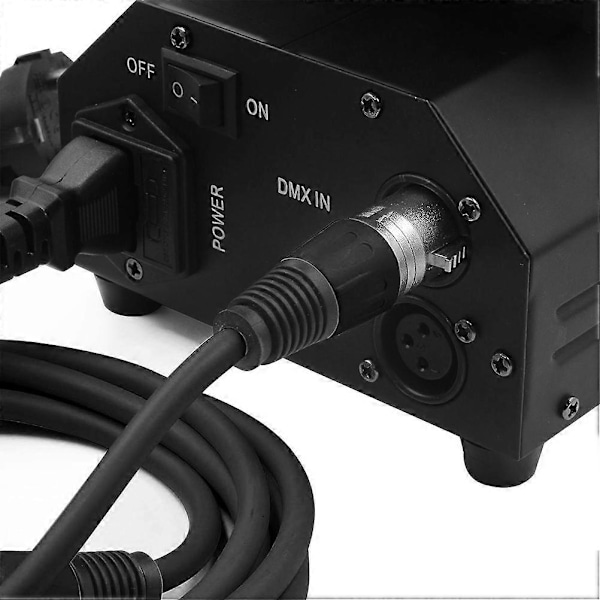 10 stk. 1M 3-Pin Signal DMX Kabel Scenebelysning Signalkabel LED Par Lys Moving Head Lys DJ Udstyr (Sort)