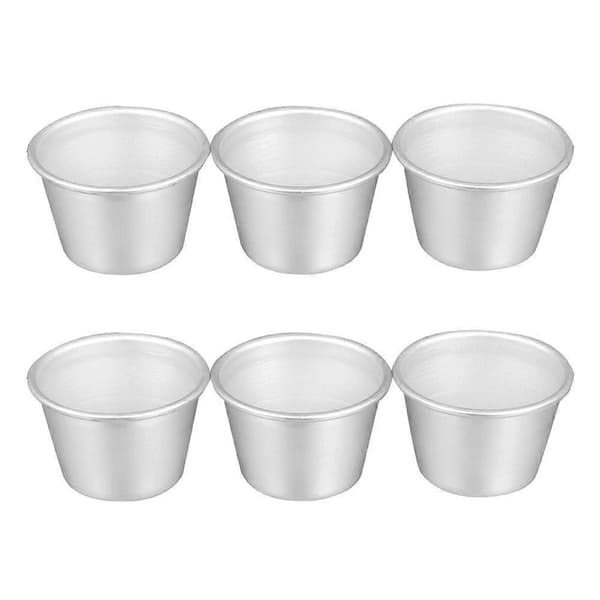 6 stk. Rundt Design Køkken Kageform Bageform Aluminium Legering Buddingform