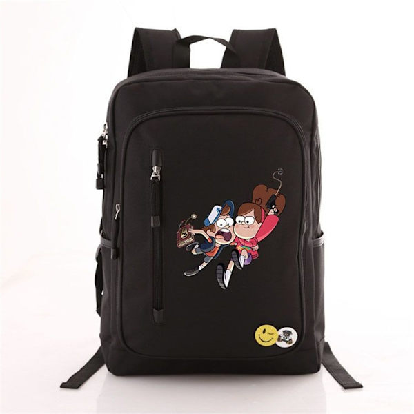 Anime Gravity Falls Ryggsäck Dragkedja Ficka Skolväska Student style 9