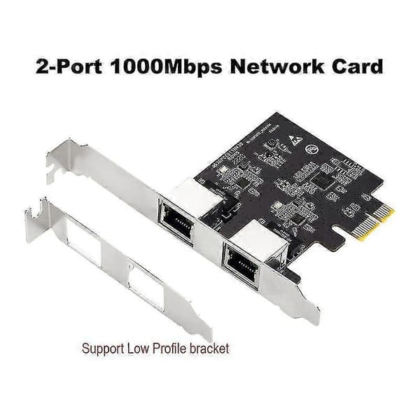 Pcie Dubbel Gigabit Ethernet Controller Kort Rtl8111h Chips Server Nätverk 2 Rj45 Port Lan Adapter Zc