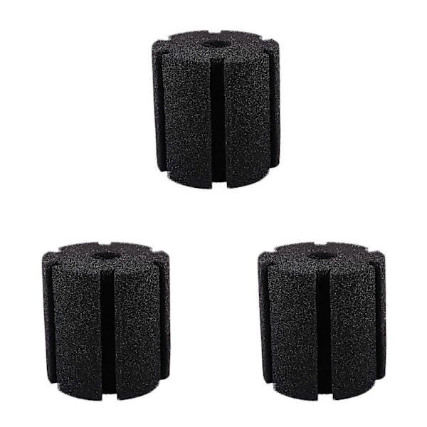 3x Akvarium Filter Biokemisk Svamp Skum Udskiftning Sort