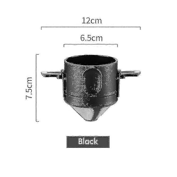 380/510 ml Kaffekrus i rustfrit stål Lækagesikker Termokande Rejsevandflaske Coffee filter Black 510ML