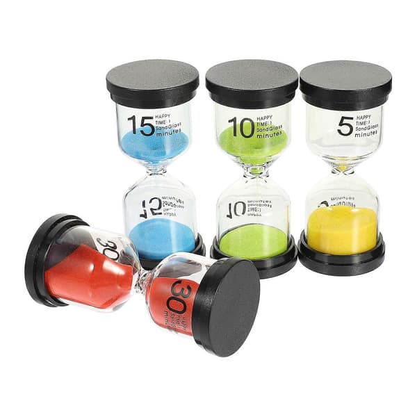 5 st Barn Timglas Timer Tandborstning Timglas Dekorativ Sand Timer Barn Födelsedagspresent